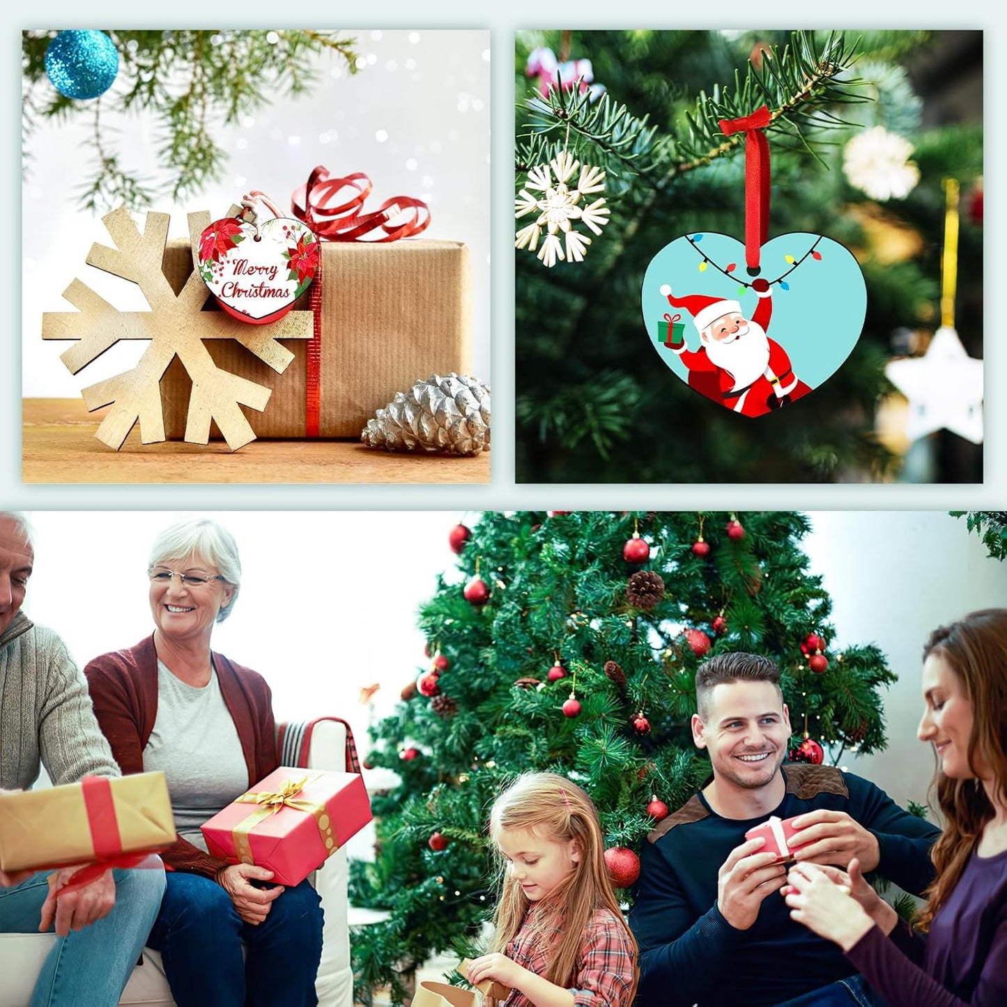 Personalized Christmas Ornaments 2025 Customized with Photo Text Ornament Keepsake Pet First Christmas Ornament Bulk Custom Wooden Xmas Tree Decorations