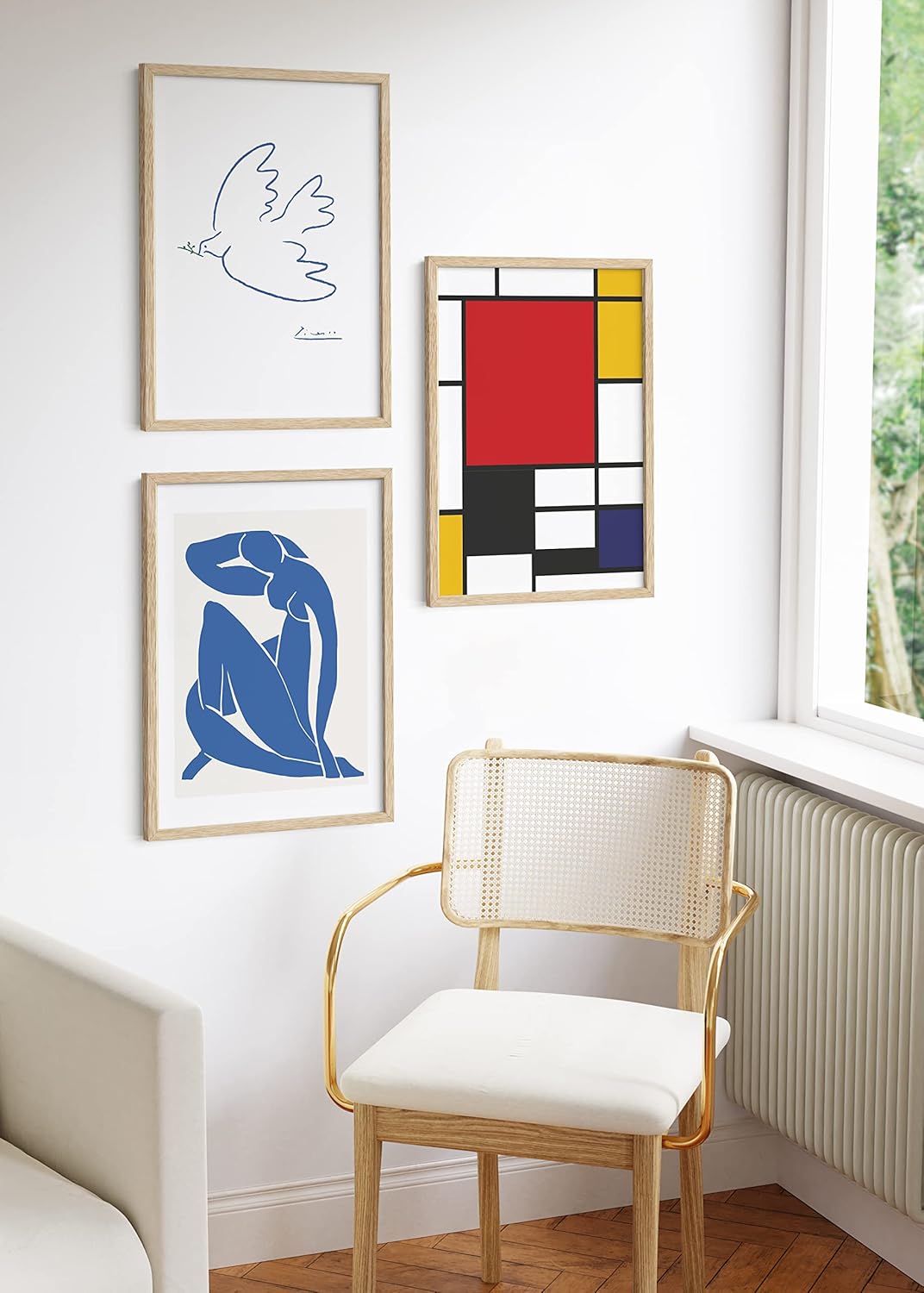 HAUS AND HUES 20x30 Picture Frames - Set of 3: Beige Framed Poster Frames