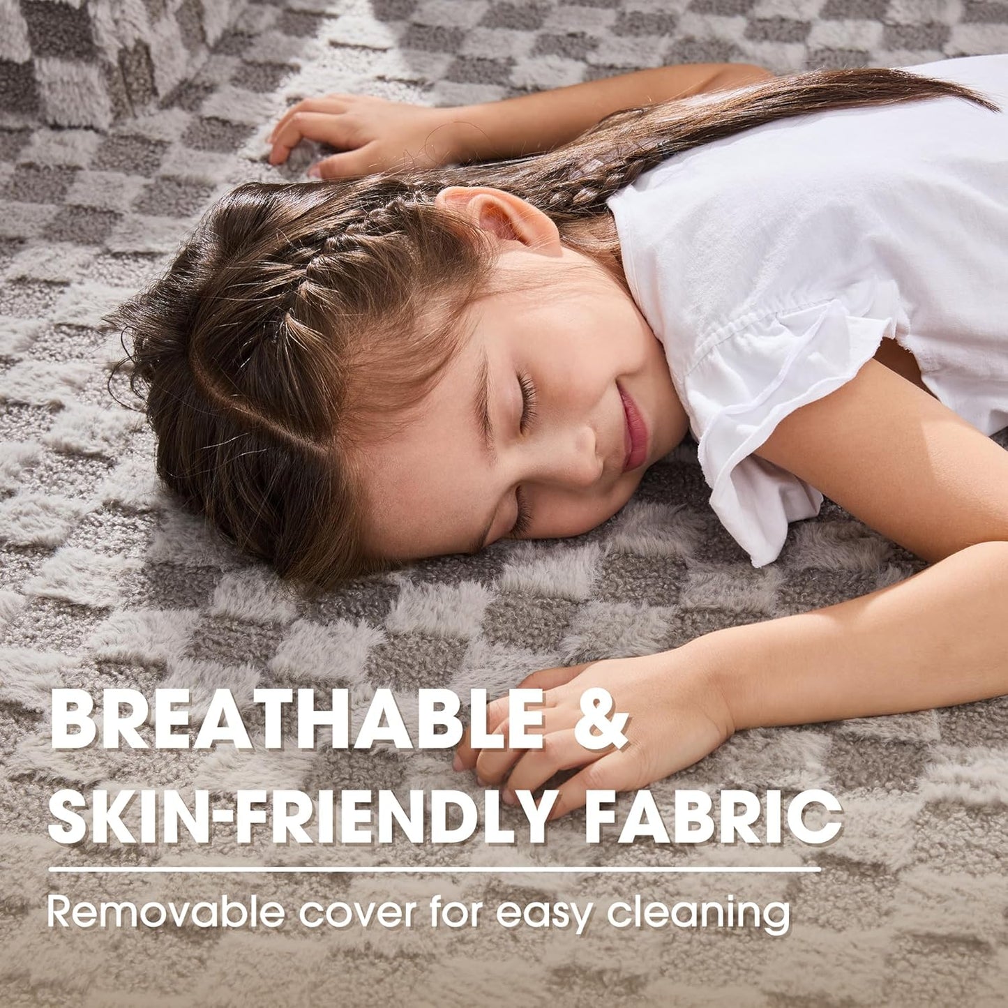 Hobestluk 96“ Modular Sectional Sofa Couches L-Shape Couch 3 Seat Modular Sofa Memory Foam Sectional Couches for Living Room, Cloud Couch with Oversized Chaise (Grey, Checked (Right Facing Chaise))