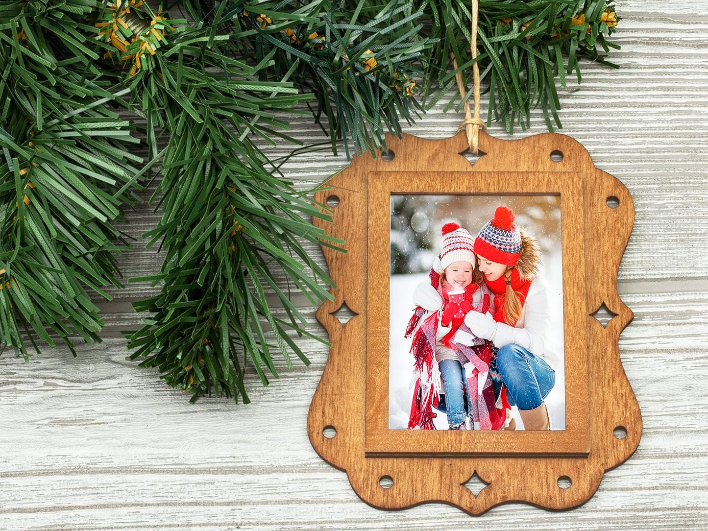 Wood Rectangle 2" x 3" Photo Ornaments - Pack of 50