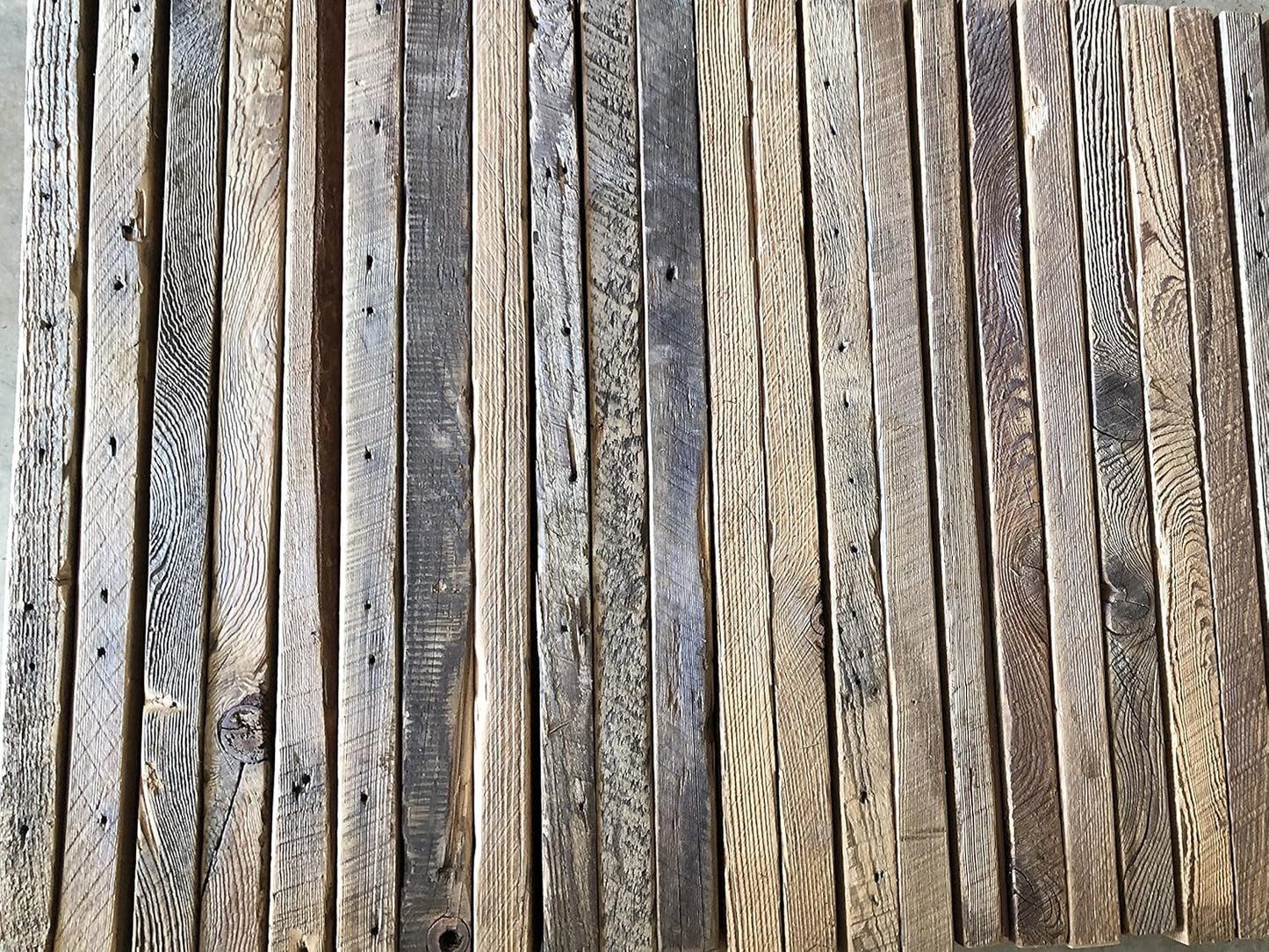 Urban Legacy Deep Floating Shelves | Reclaimed Barn Plank Deep Floating Shelves with Low Profile Brackets | High Weight Capacity (24" x 11" x 2")