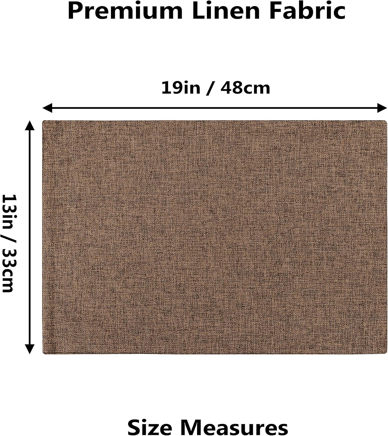 Home Brilliant Set of 6 Placemats Heat Resistant Dining Table Cloth Place Mats Kitchen Table Mats, Brown