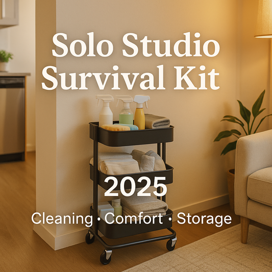 2025 Solo Studio Survival Kit: Cleaning, Comfort & Storage on One Cart