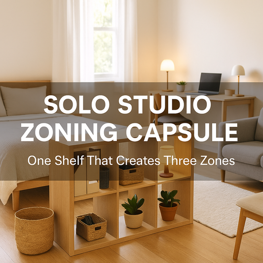 The Solo Studio Zoning Capsule: One Shelf That Turns Your One-Room into Three Spaces