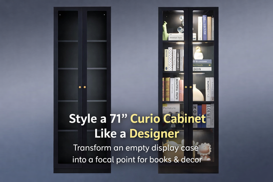 How to Style a Tall Curio Cabinet So It Looks Designer (Not Cluttered): Layout Rules, Shelf Spacing, and Safety Tips for a 71" Display Case