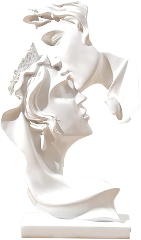 Couples Kiss Sculpture,Abstract Art Couple Sculpture Home Furnishing Resin Statue Decoration Romantic Statue Used for Home Decoration, Wedding, Gift.