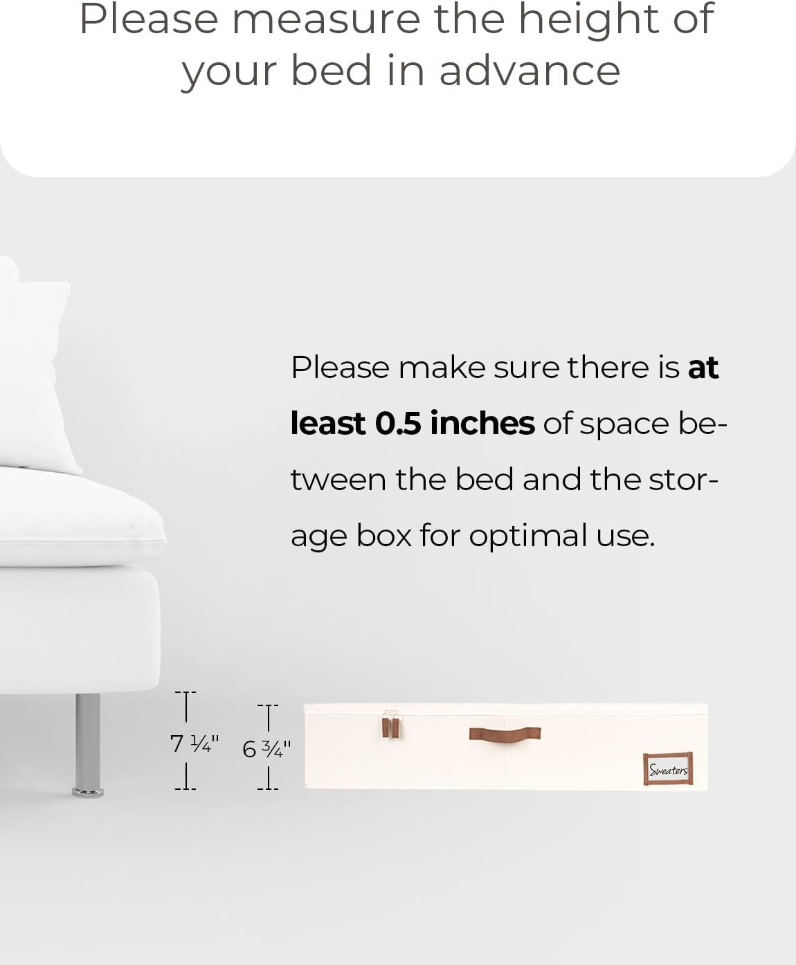 StorageWorks Underbed Storage Box, Under Bed Clothes Organizer With Sturdy Structure and Ultra Thick Fabric, Beige, 33" L x 31" W x 6 ¾ "H, 2 pack