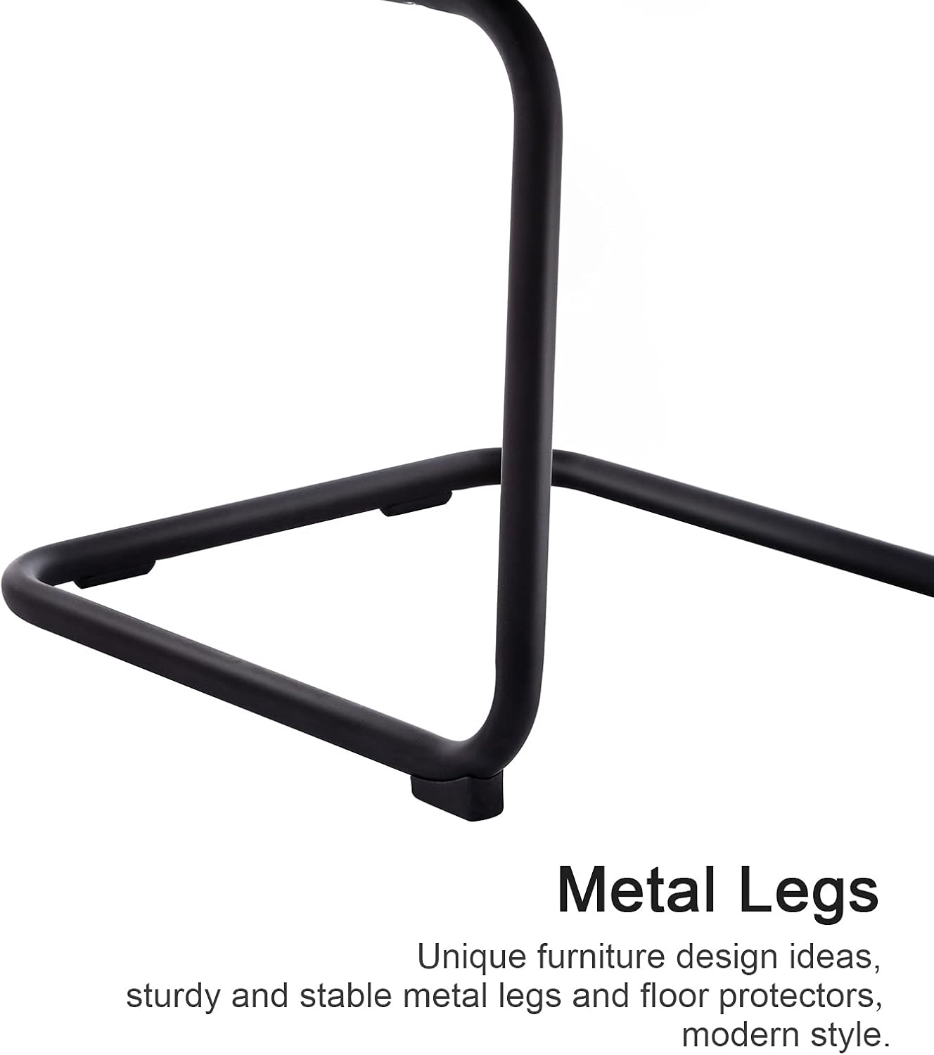 Mid Century Modern Rattan Dining Chairs Set of 4, Boucle Kitchen Chairs with Handwoven Mesh Rattan Backrest and Metal Legs, Upholstered Accent Side Chairs, Black