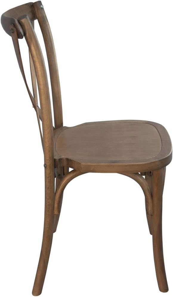 EMMA + OLIVER Light Brown X-Back Chair