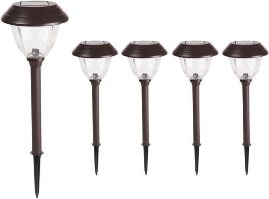 5 Pack Solar Path Lights,Waterproof Metal in Groud Outdoor Solar Light