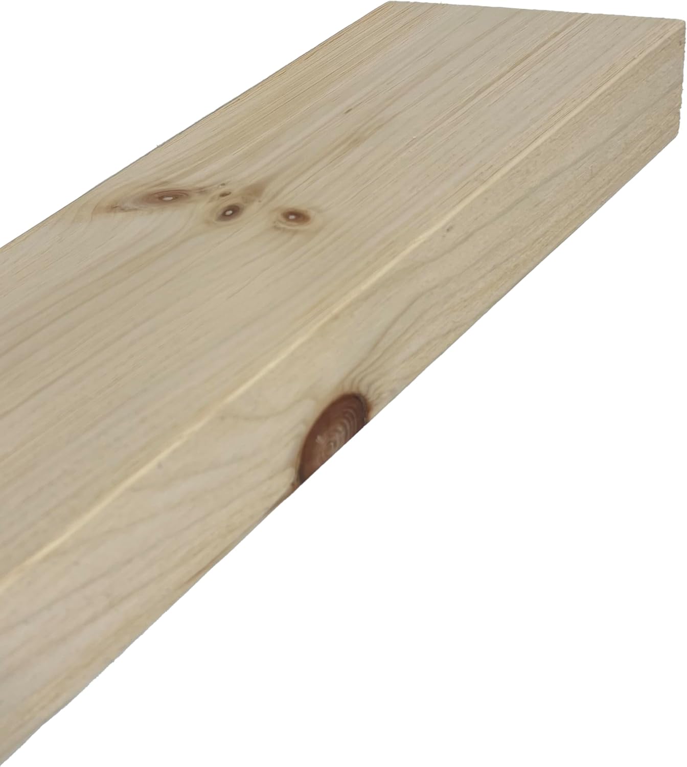 Joel's Antiques 24 Inch Floating Shelves for Wall - 24x6x2 in - Unfinished Wood Shelf Design, Wooden Wall Shelves for Bedroom, Bathroom, Kitchen and Living Room - Display and Store Your Décor at Home