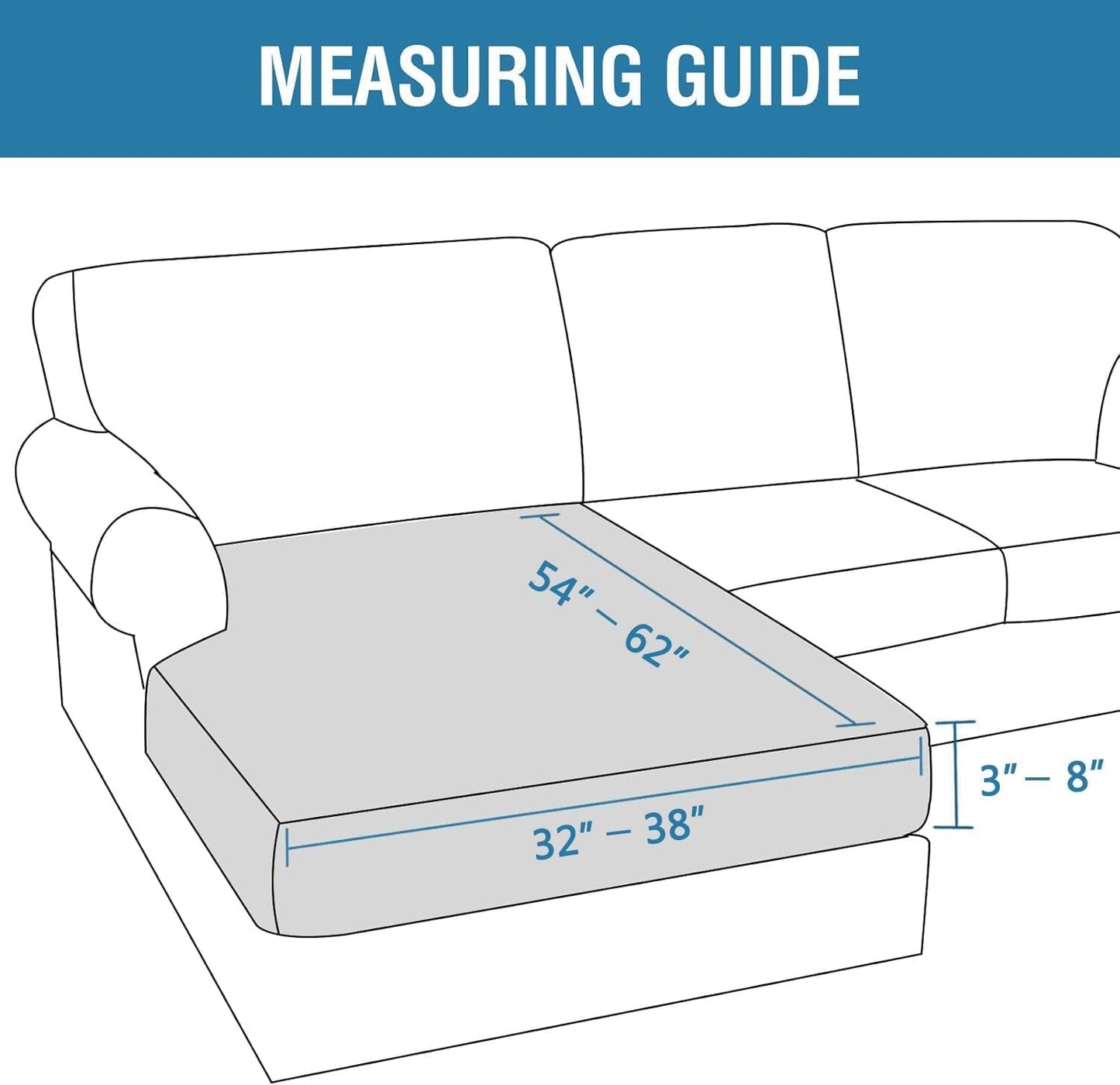 H.VERSAILTEX Velvet Stretch Individual Chaise Cover Sectional Couch Covers for L Shaped Sofa Both Left/Right Furniture Protector Seat Cushion Sofa Cover (1 Piece Chaise Cover, French Oak)