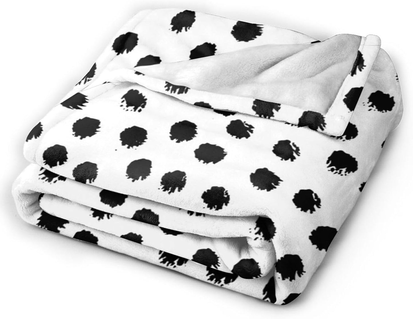 HGOD DESIGNS Polka DotsBlanket, Super Soft Brush Strokes Dots Throw Blanket 40"x50" Blanket for Bed Couch Chair Fall Winter Camping Living Room Office