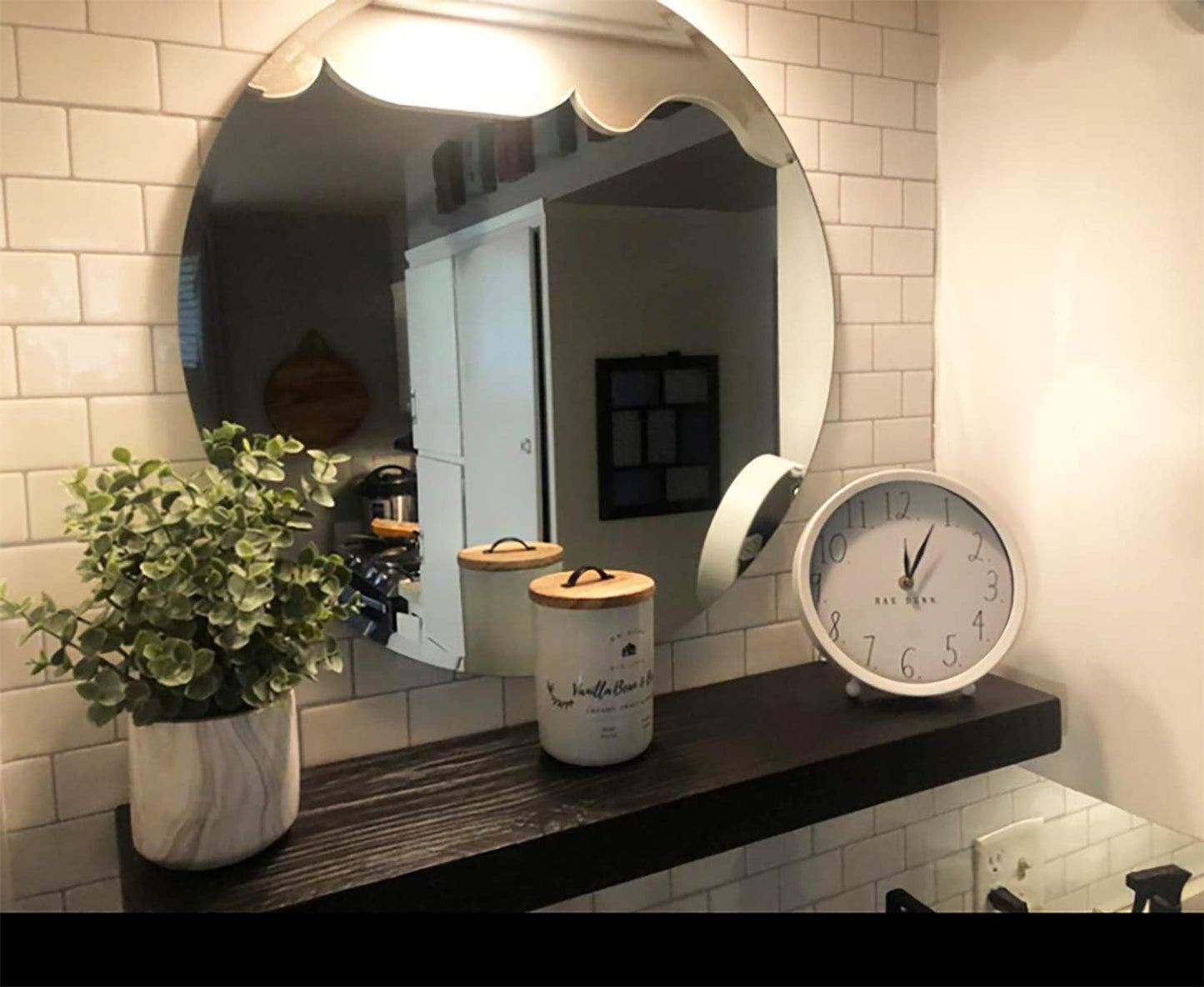 joelsantiques - 42 Inch Wooden Floating Shelves for Wall - 42x6x2 in - Made of Natural Wood - Long Heavy Duty Rustic Wall Shelves for Bedroom - Perfect for Living Room, Kitchen - Mocha