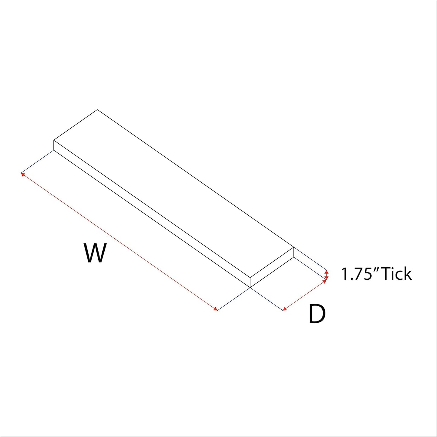 URBANDI, Rustic Floating Shelves, Set of 2, Hidden Bracket, Solid Wood, Heavy Duty, Wall Mounted Shelves, (Grey, 36Wx10D)