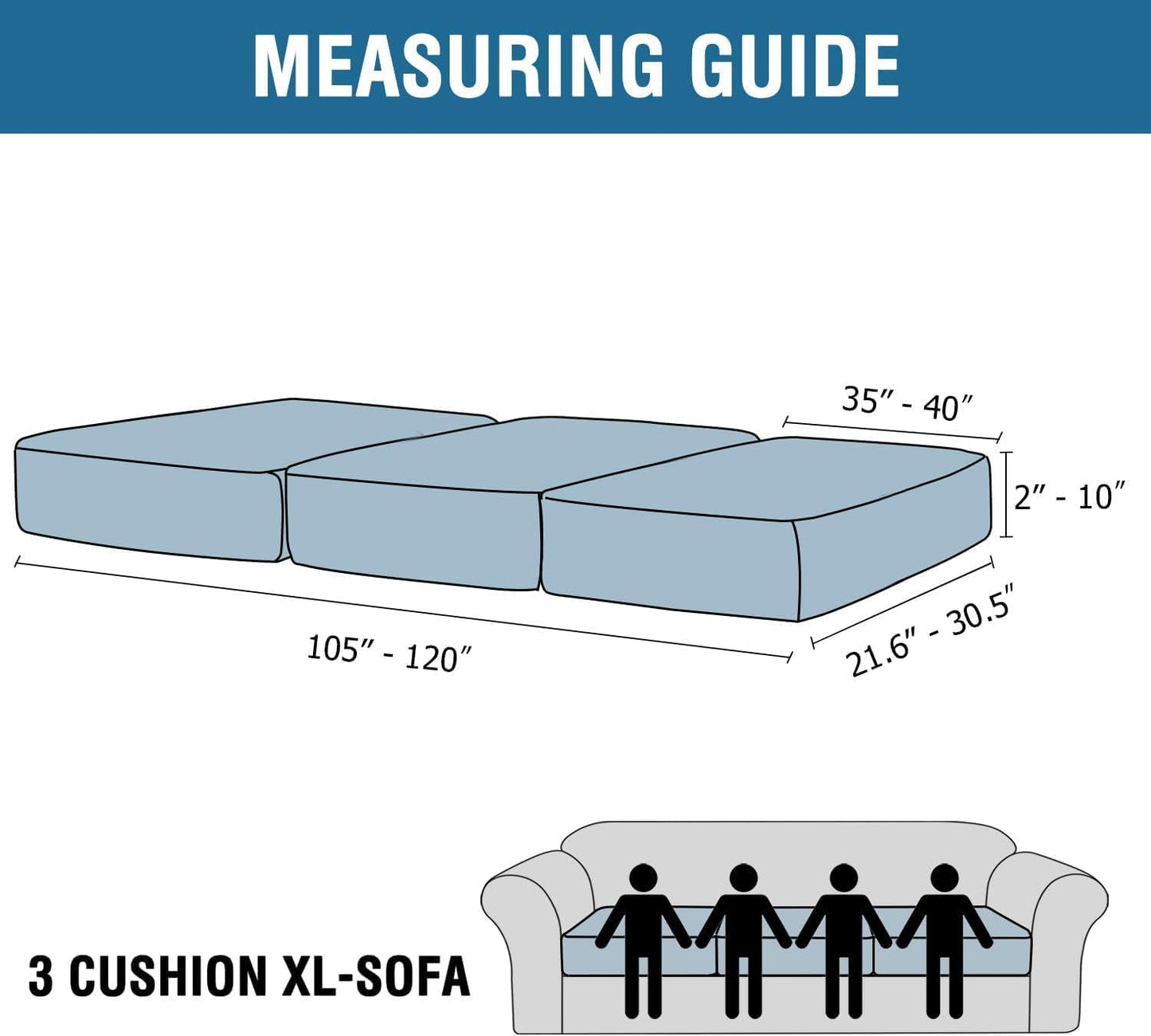 H.VERSAILTEX Velvet Stretch Couch Cushion Cover Plush Cushion Slipcover for Chair Loveseat Sofa Cushion Furniture Protector Seat Cushion Sofa Cover (3 Piece XL Sofa Cushion Covers, Taupe Striped)