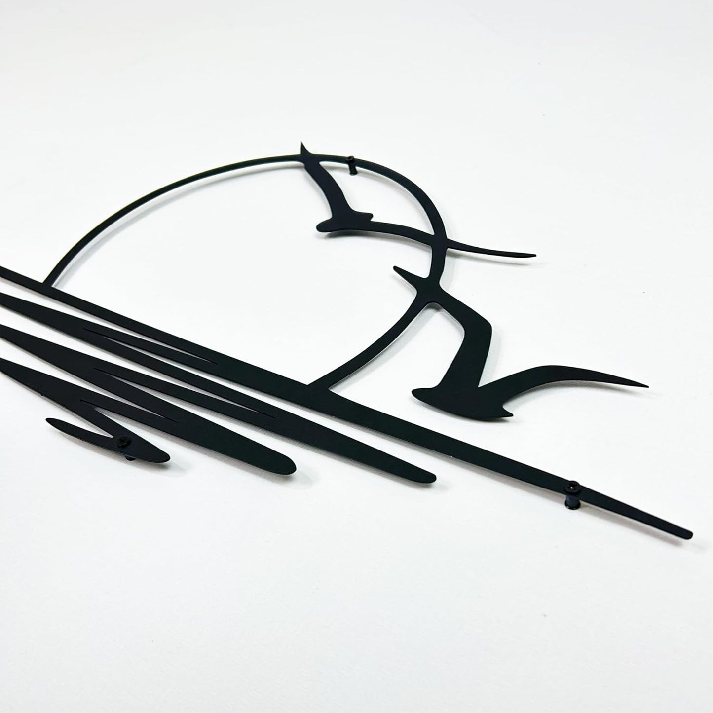 Wita Home Sunset with Seagulls Metal Wall Mounted Art, Handcrafted Metal Home Decor with Static Powder Coating, Eye-Catching Addition to Living Room Decor, Modern Beach Decor for Indoor and Outdoor Spaces, Perfect Housewarming Gift (64 x 32 inches)