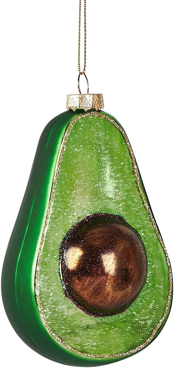 Hanging Christmas Ornaments, 2025 Glass Blown Christmas Tree Ornaments, Christmas Tree Decorations, Funny Gifts & Home Decor, Avocado