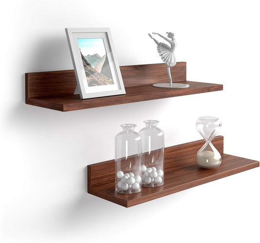 Mobili Fiver, Set of 2 Rachele Shelves, 23.62 in, Walnut, Made in Italy