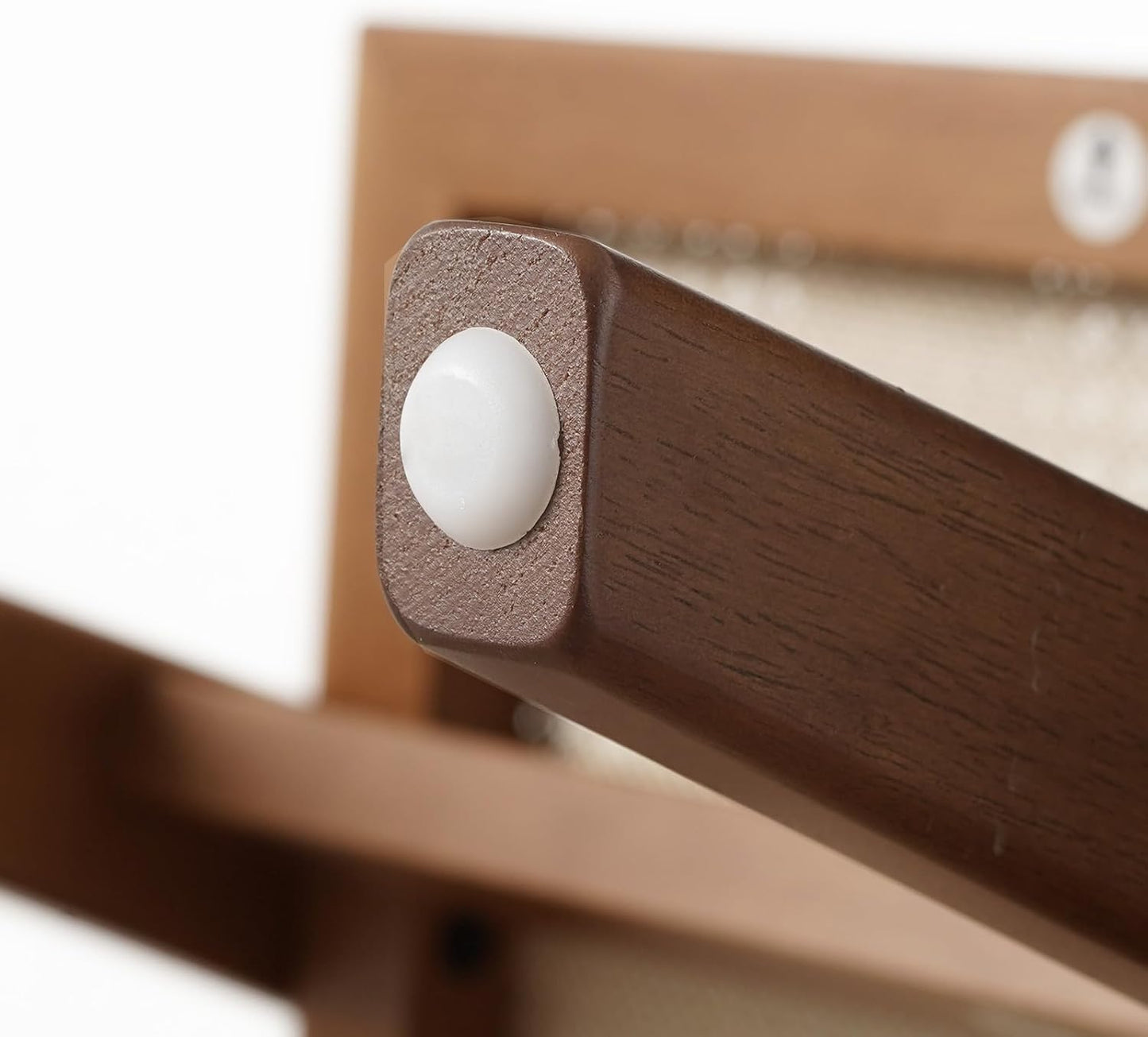 Rattan Accent Chairs Set of 2, Mid Century Modern Dining Armchairs With Cane Back, for Kitchen, Bedroom, Living Room, Reading Room, Outdoor - Walnut