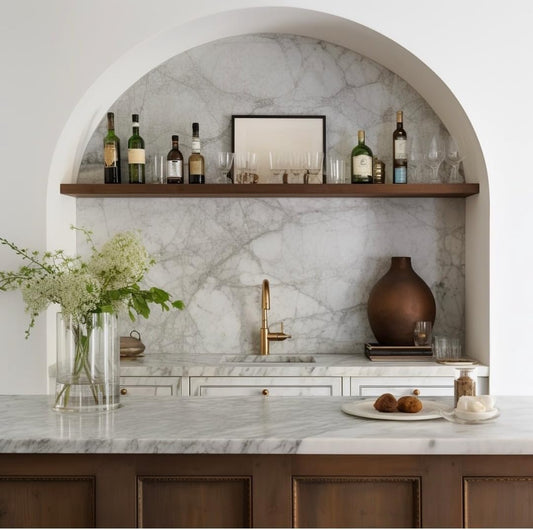 ROGMARS Walnut Wooden Floating Shelves for Wall 48 inches Long,8 Inch Deep Natural Wood Floating Wall Mounted Shelves with Invisible Bracket for Kitchen,Bedroom,Living Room,1PC