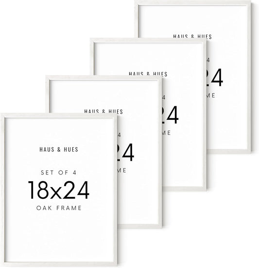 HAUS AND HUES Standalone White Oak Frame Set of 4-18x24
