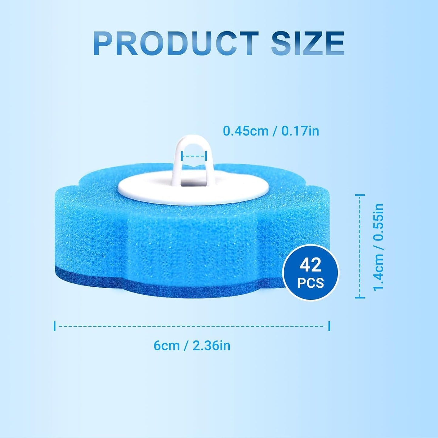 42 PCS Disposable Toilet Bowl Brush Refills, Disposable Toilet Brush Heads, Toilet Wand Disposable Refill Heads, Disposable Replacement Head (42Pcs Replacement Heads)