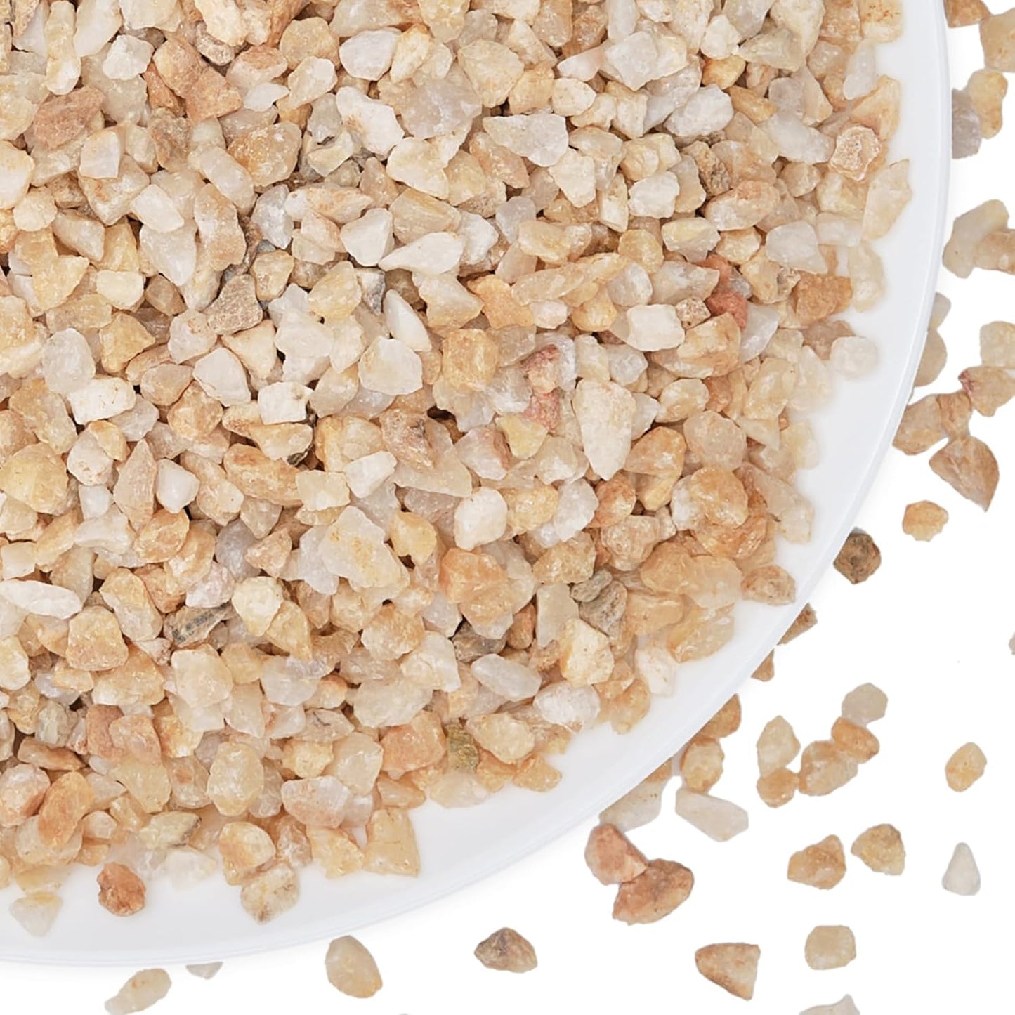 2.5 lbs Coarse Silica Sand for Indoor Plants, 1/5 Inch Natural Decorative Gravel for Vases, Aquariums, Terrarium, Fish Tank, Drainage Rocks for Potted Plants, Bamboo, Succulent, Crafts, Cactus