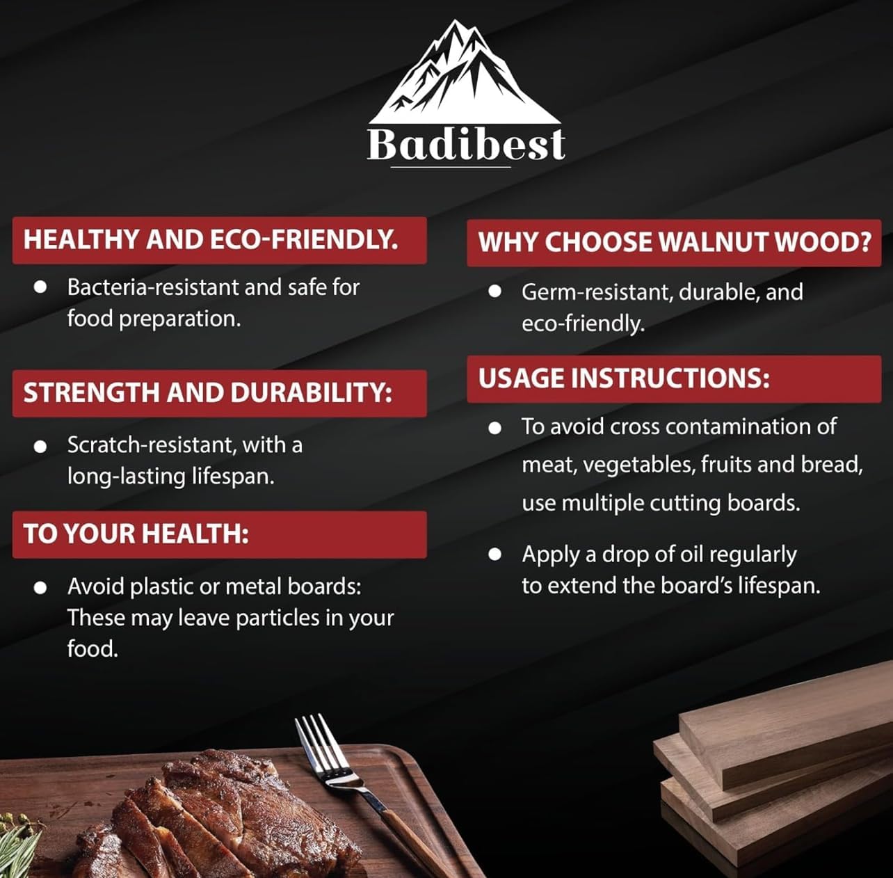 Handcrafted Walnut Wood Cutting Board 12x8, Non Toxic Kitchen Chopping Board with Juice Groove Charcuterie Serving Board, Eco & Knife Friendly Small Wooden Cutting Boards for Kitchen, Restaurant Use