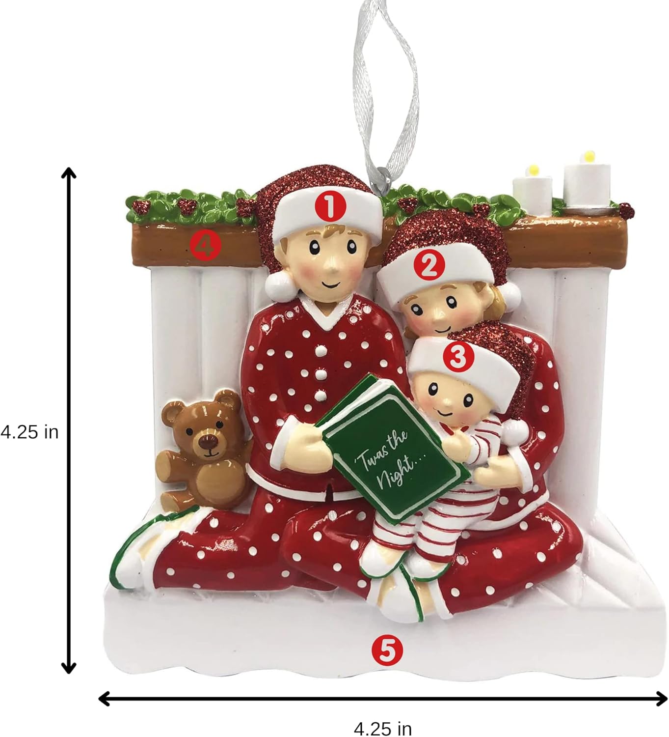 2025 Family Christmas Ornament – Personalized Ornament for Families – Custom Family Ornament – Holiday Tree Decoration Keepsake Gift (Family of 3)