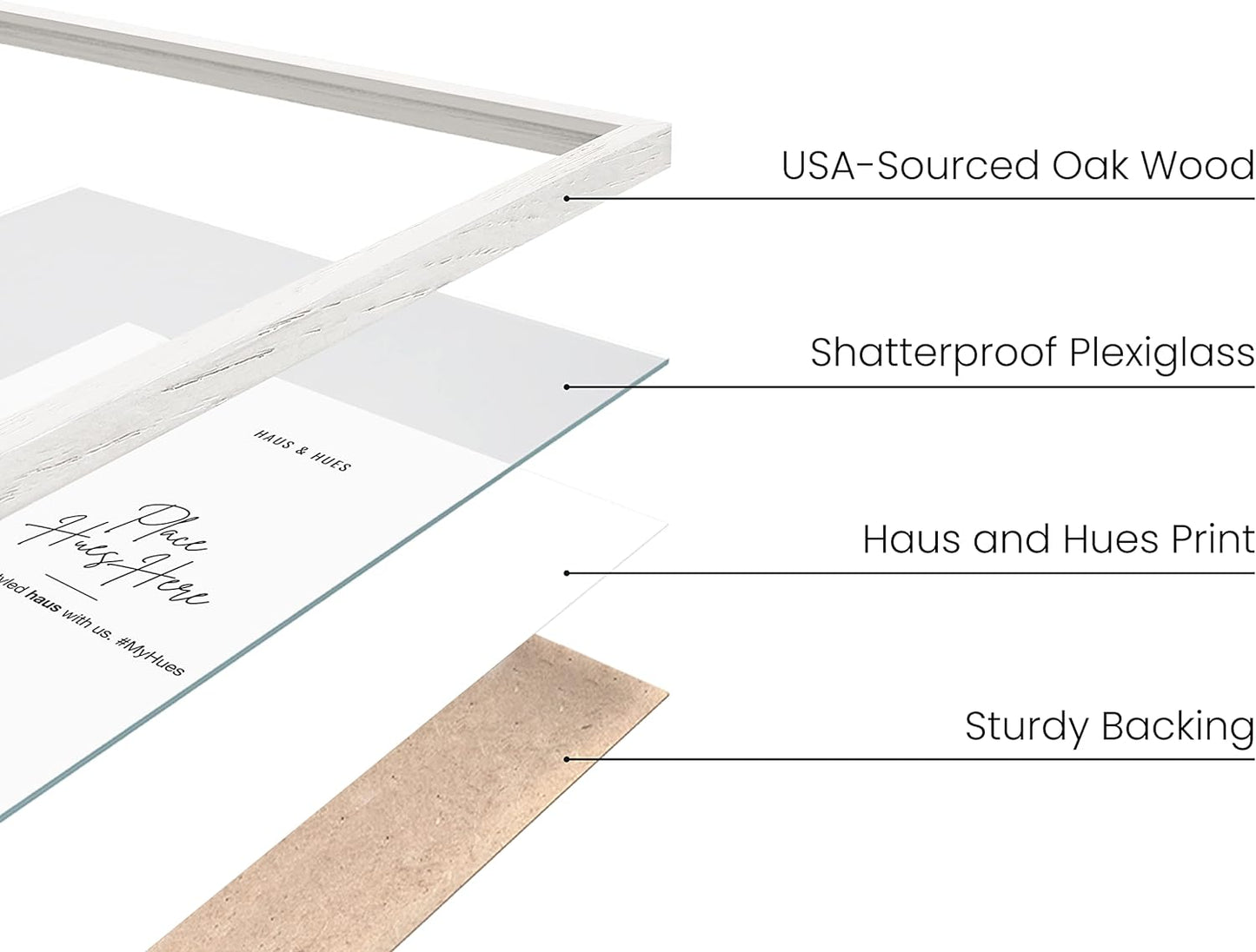 HAUS AND HUES 12x18 Picture Frames For Wall - Set Of 4 Poster Frames 12x18, Picture Frames 12x18, 12x18 Frames, Frames 12 X 18, Gallery Wall Frame Set, 12x18 Poster Frame (White Frame)