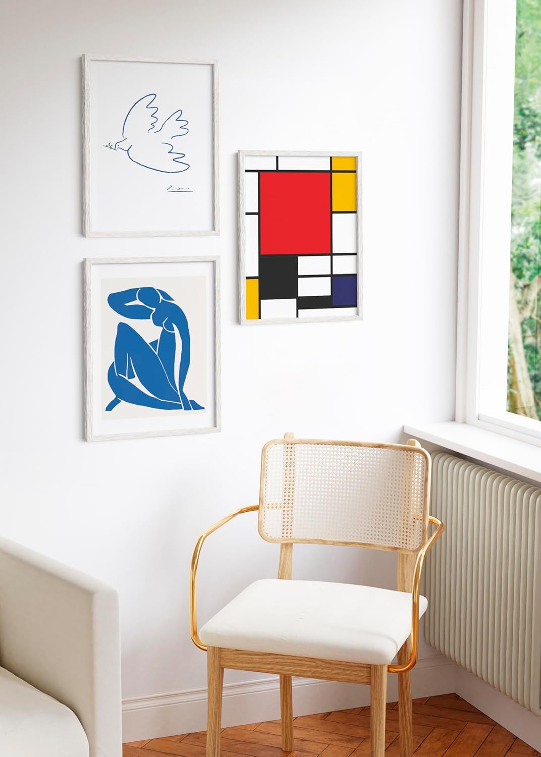 HAUS AND HUES Standalone White Oak Frame Set of 3-18x24