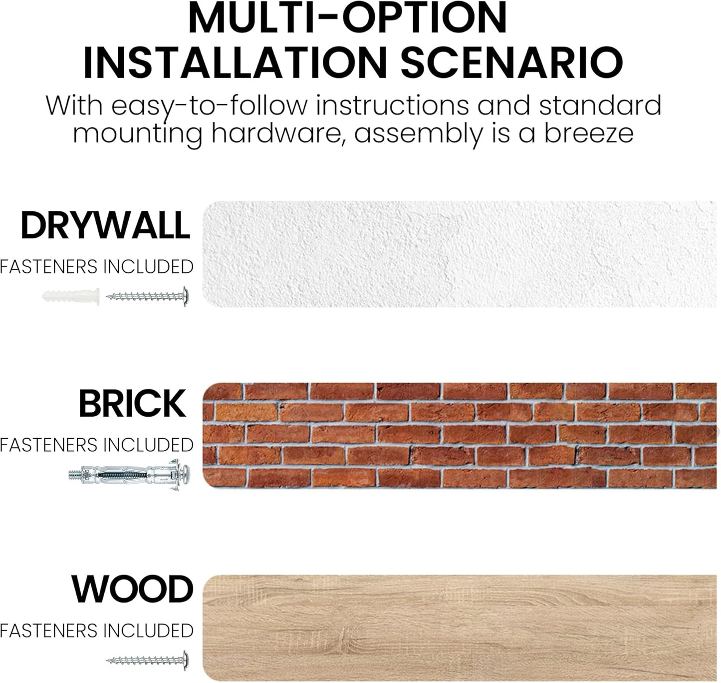 Floating Shelves for Wall, 36"x9.3" Rustic Solid Live-Edge Elm Wood Wall Shelves, Heavy-Duty Floating Shelves with Invisible Brackets, Set of 2 for Living Room, Bedroom, and Kitchen, Natural Finish