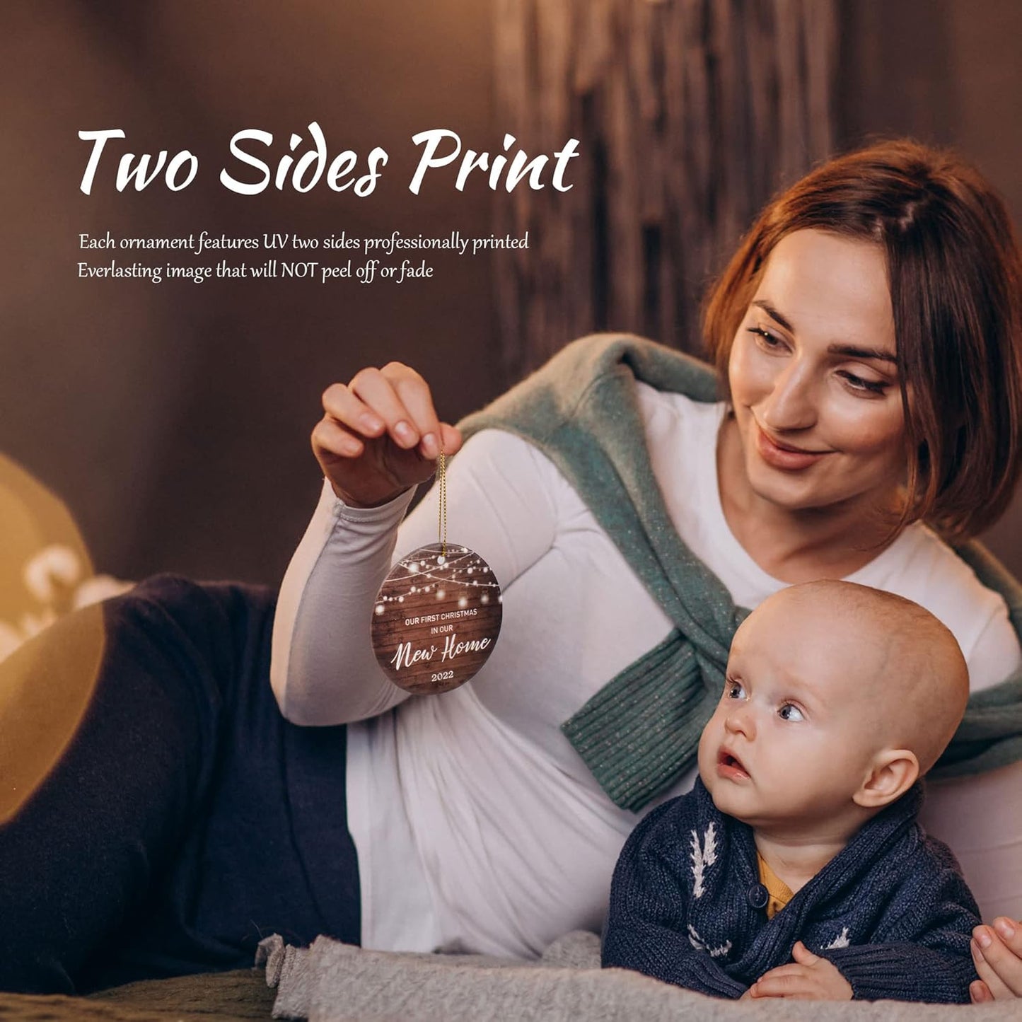 First Home Christmas Tree Ornament - 'Our First Christmas' Keepsake Decoration for New House