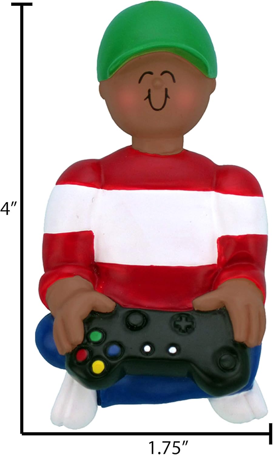 Personalized Video Game Ornaments 2024 - African American Boy Gamer Ornaments for Christmas Tree Game Controller Ornament Gaming Ornaments for Christmas Tree Video Game Christmas Ornaments by Elves