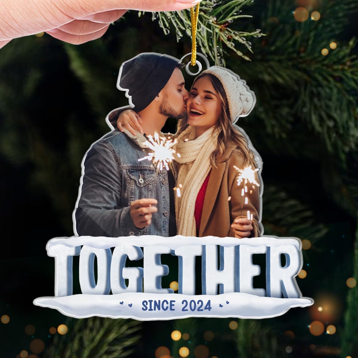 Pawfect House Together Since, Personalized Couple Christmas Ornament 2025, Christmas Decor Gifts for Couples, Husband, Wife, Couple Ornament, Romantic Gifts for Him, Her, Acrylic Ornaments