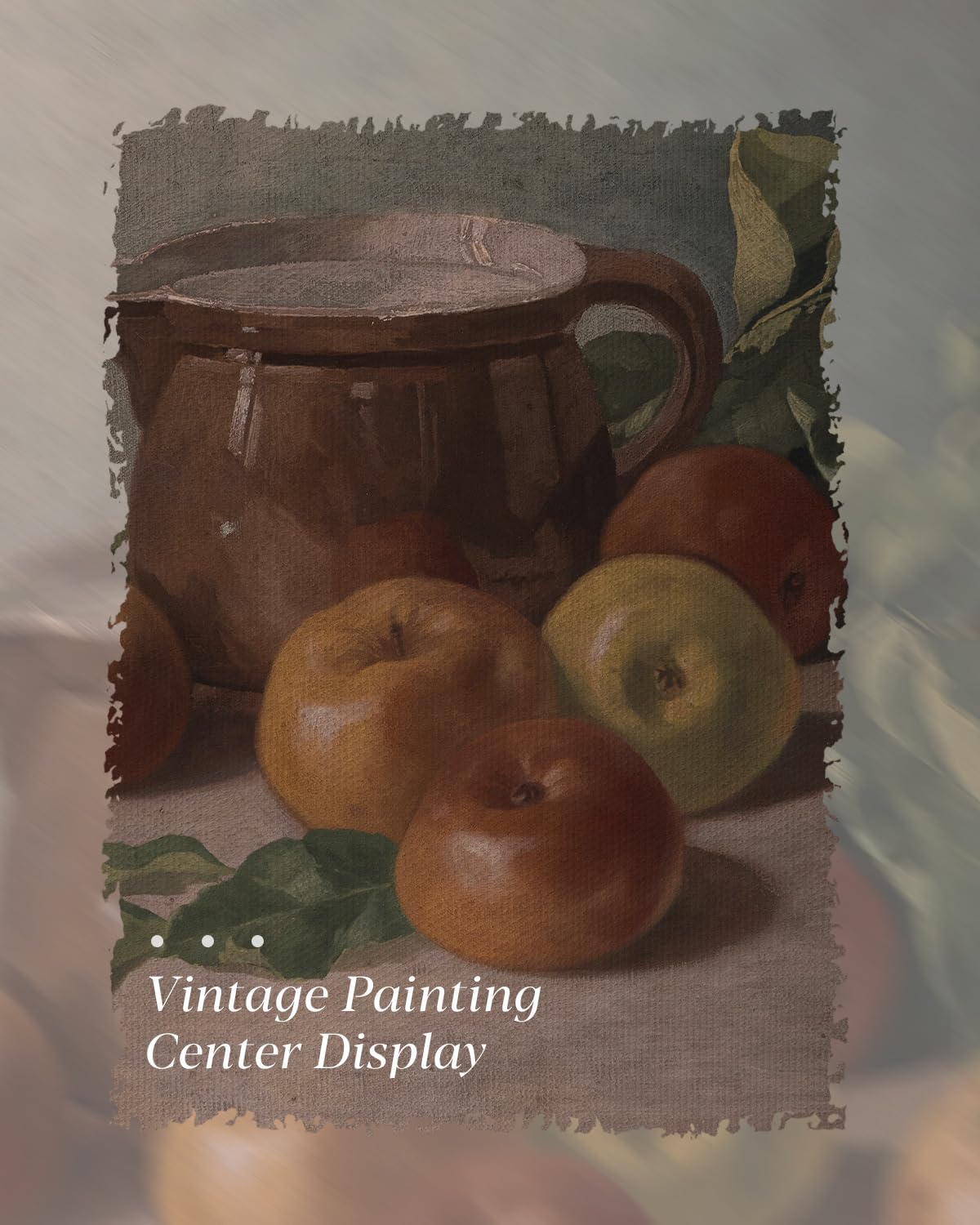 HUARCEY Gold Framed Vintage Wall Art for Living Room Harvest Apples Still Life Oil Painting Large Cottagecore Room Decor Picture Canvas Print Farmhouse Fruit Wall Decor Bedroom Kitchen Bathroom 24x36