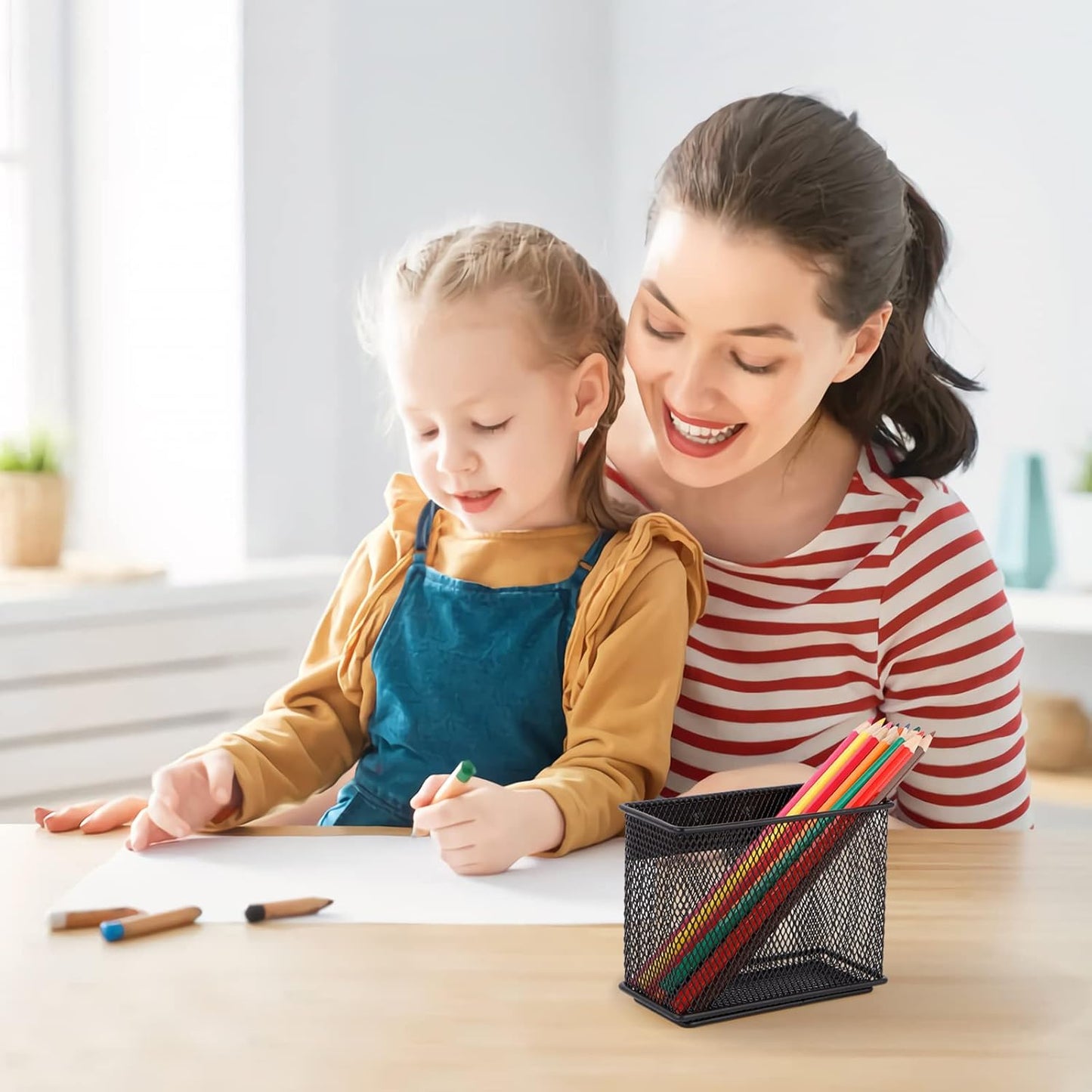 4.5'' × 2.2'' × 3.5'' Magnetic Basket for Whiteboard Black Magnetic Basket for fridge, Magnetic Locker Organizer Holder with 4 Strong Magnets, Magnetic Holder for Refrigerator Locker,