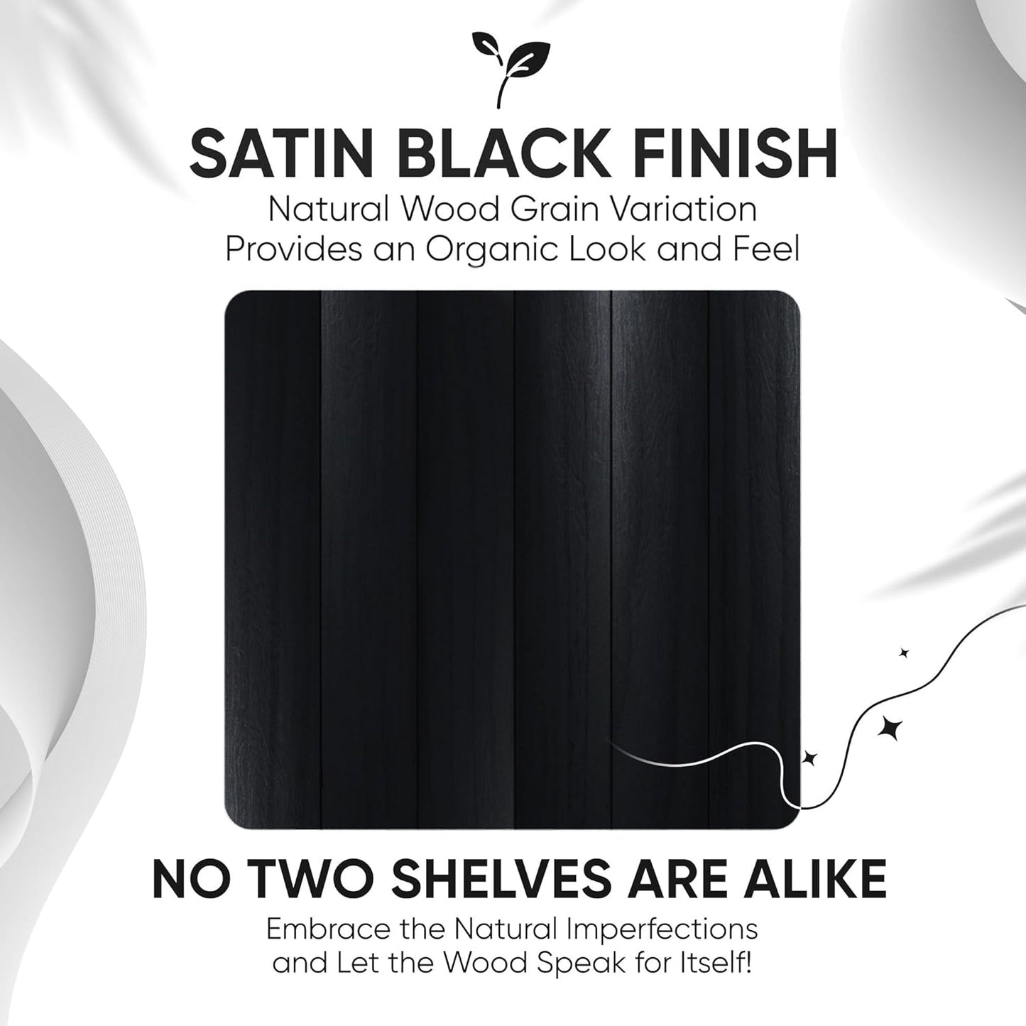 Homeforia Floating Shelf Black 12 inch, High End Solid Real Wood Small 12inch Floating Shelves for Wall Mounted, Black Wooden 12 in Floating Shelves, Heavy Duty Bracket, 12 X 6.5 X 1.75 inch, Set of 3