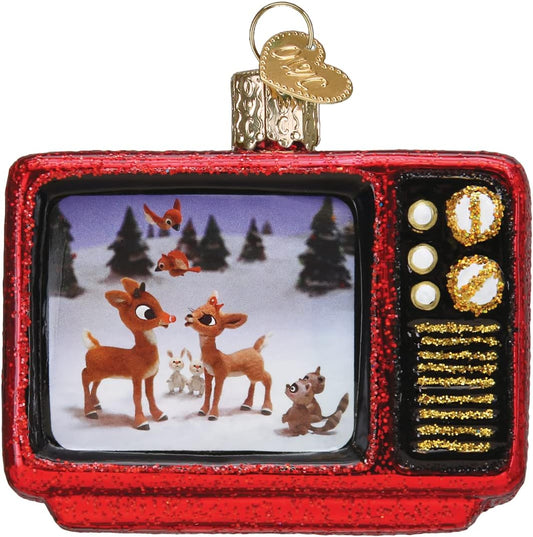 Old World Christmas Rudolph The Red-Nosed Reindeer 1964 TV Classic Glass Blown Ornament for Christmas Tree