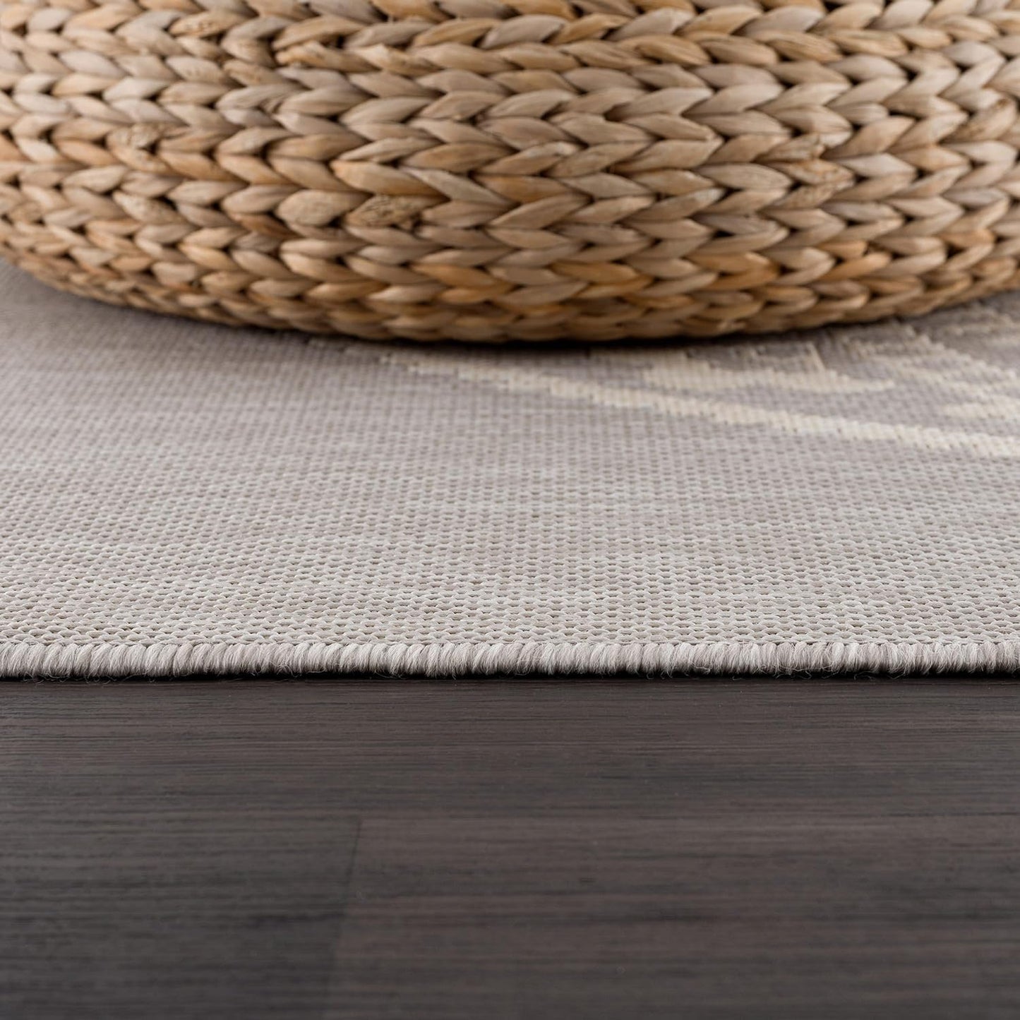 CAMILSON Outdoor Rug 10x14 Modern Area Rugs for Large Indoor and Outdoor Patios and Porches - Waterproof Washable Non-Shedding Easy-to-Clean Outside Carpet (10 x 14, Medallion - Grey/White)