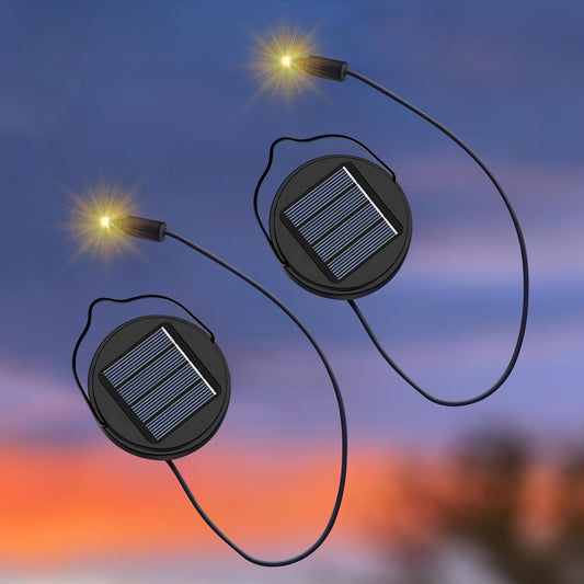 2Pack AA 600Mah Solar Lights Replacement Top for Outdoor Lantern Lights Waterproof for Garden, Yard,DIY Birthday Gifts Decorations
