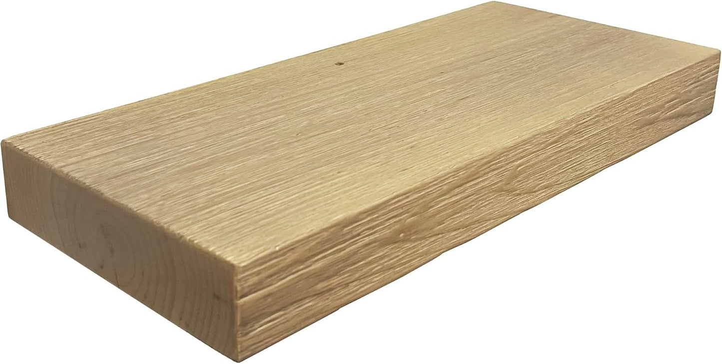 joelsantiques 24 Inch Wooden Floating Shelves for Wall - 24x6x2 in - Made of Natural Wood - Short Heavy Duty Rustic Wall Shelves for Bedroom - Perfect for Bathroom, Kitchen - Natural