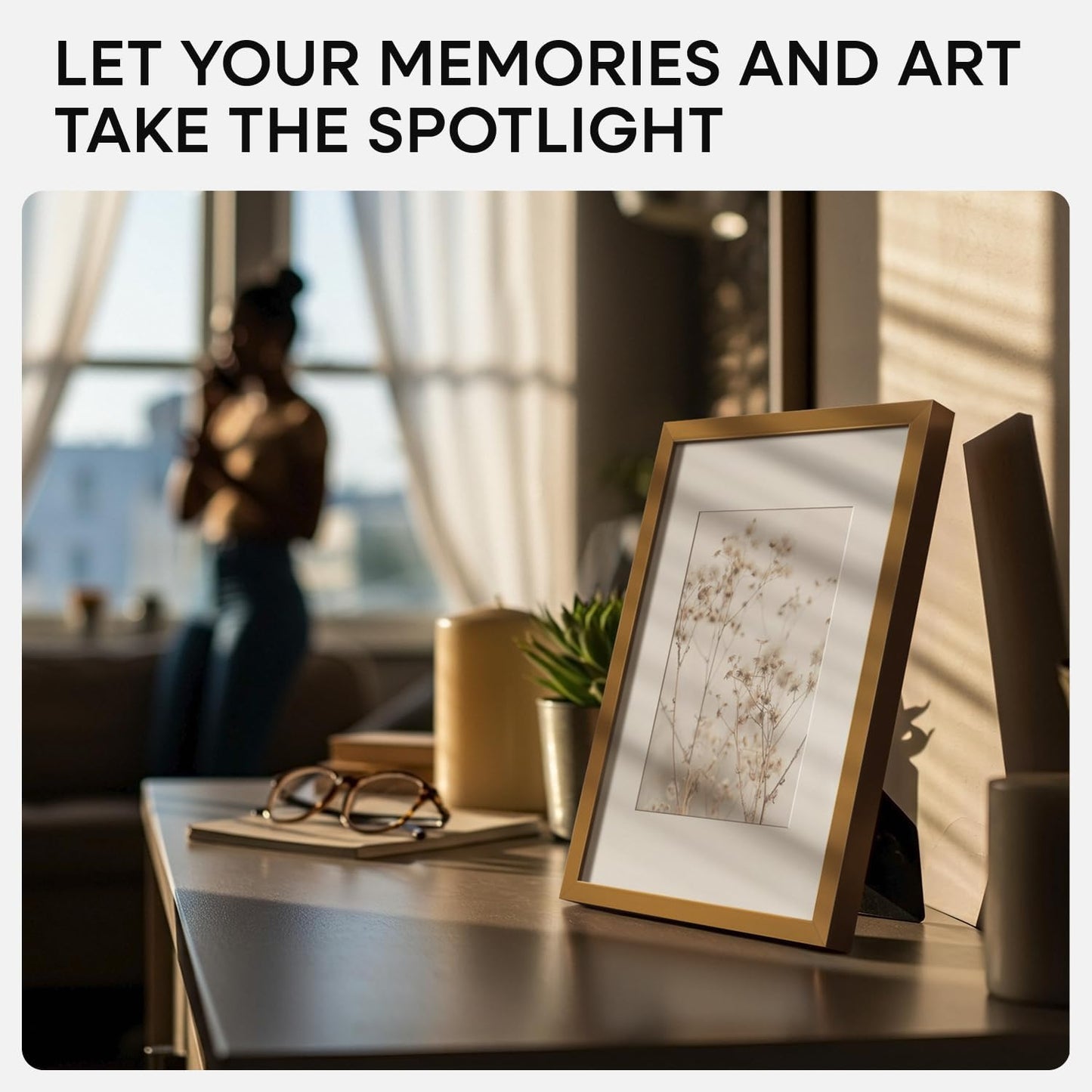 Homeforia 5x7 Picture Frame Bronze, High End Metal 5 x 7 Brass Frames with Mat 4 x 6 for Art, 5x7 Desk Frame Matted to 4x6 inch Photo, 5 by 7 Wall or Tabletop Frame, Tempered Glass, Wall Kit, Set of 1