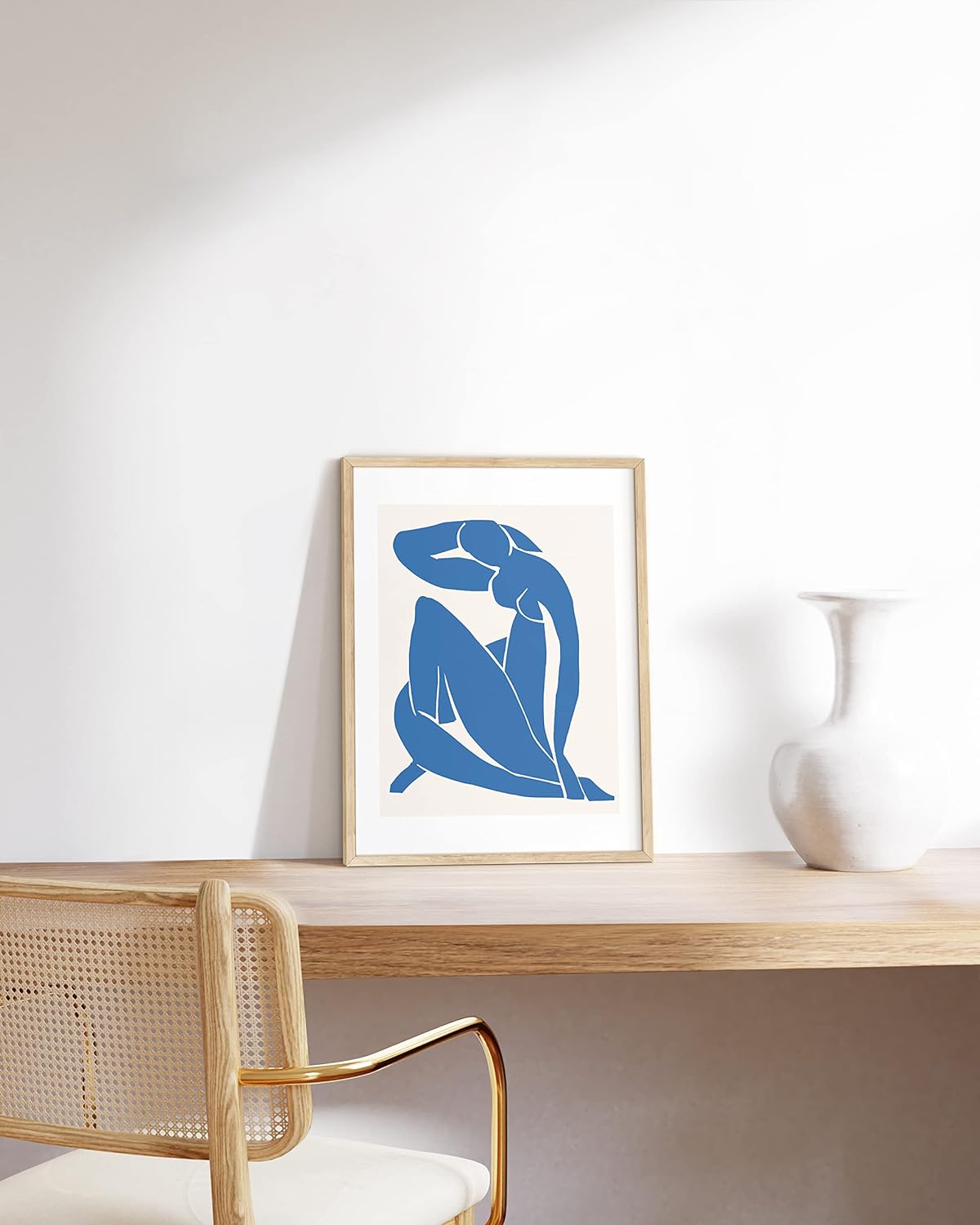 HAUS AND HUES Beige Oak Wood 12x16 Picture Frame - Modern Wood Wall Art Display - Lightweight 12x16 Frame for Art Prints, Photos, Posters - Ready-to-Hang Vertically & Horizontally