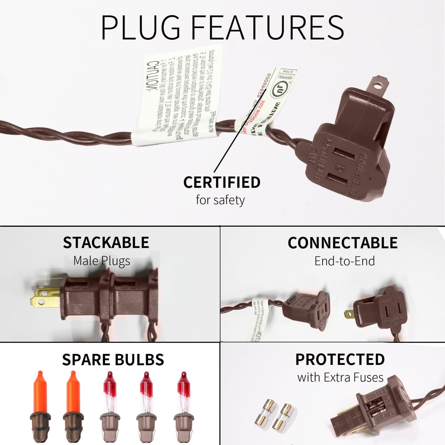 300LIGHTS(2*150L) ORANGE Extra-Bright With End Connectors Halloween Decorative Lights 19.44m UL Certified Mini String Light Set Waterproof for Halloween Home Garden Christmas Tree Party Patio