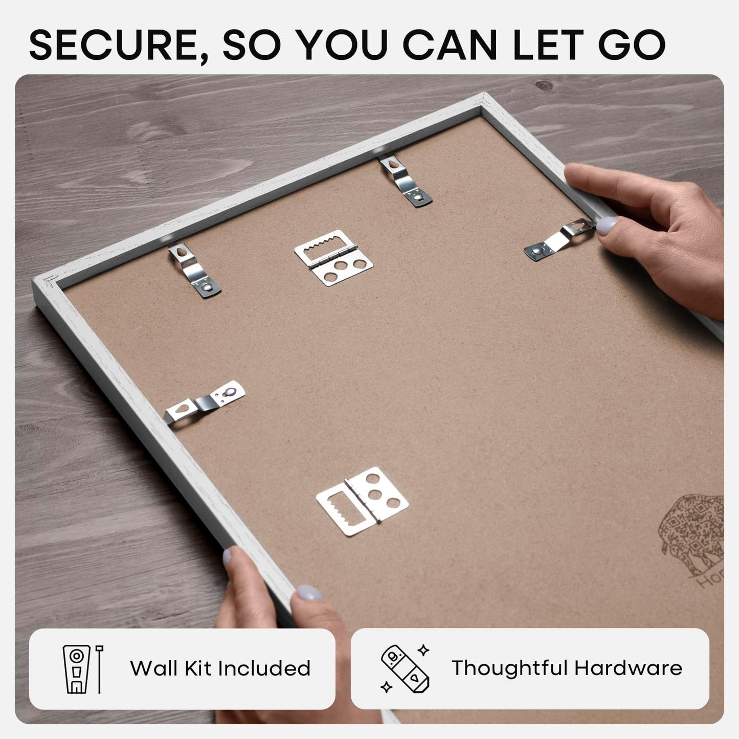 Homeforia 16x20 White Picture Frame, High End Oak 16x20 White Wood Frame with Mat 11x14 Photo, 16 x 20 Wooden Poster Frames Matted to 11 by 14, 20x16 Hanging Frames, Tempered Glass, Wall Kit, Set of 1