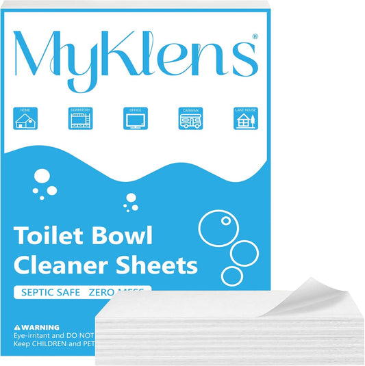 Toilet Bowl Cleaner Sheets, Natural Toilet Bowl Cleaner Strips, Eco-Friendly, Removes Stains & Odors, Non Toxic, Plastic Free, Septic Safe, Ideal Toilet Bowl Cleaner, 120 Uses