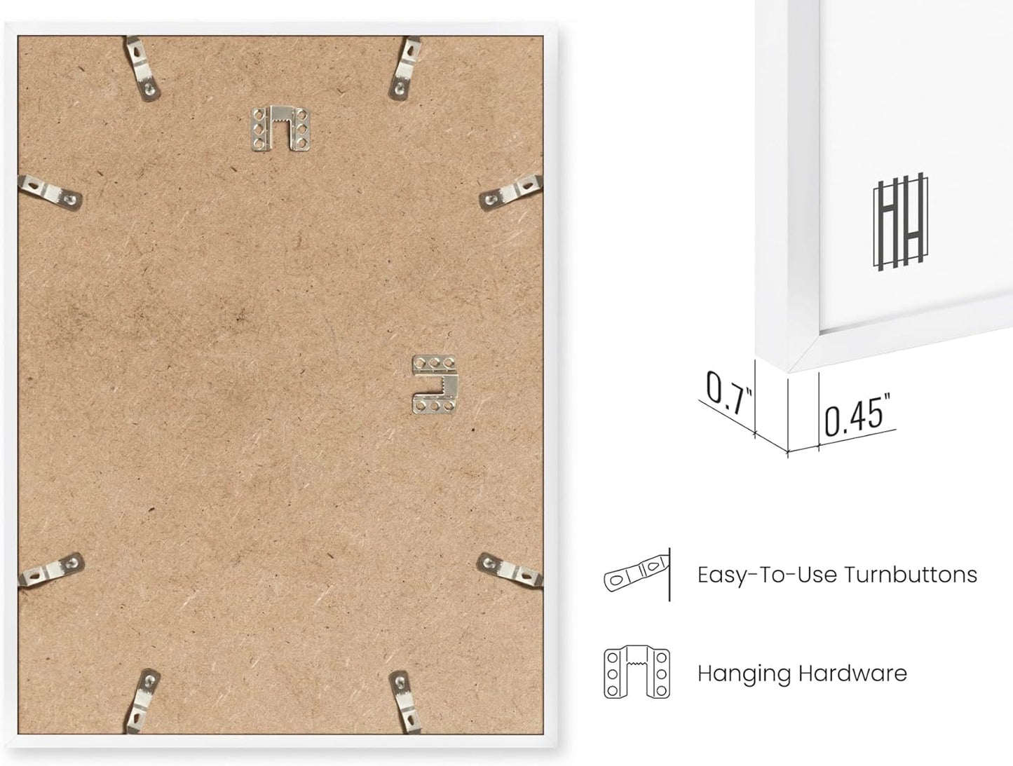 Haus and Hues 11x17 White Oak Wood Picture Frames Set of 25 - Premium Bulk Picture Frames 11x17 Bundle - Elegant Gallery Wall Frame Set for Posters, Art Display - Ideal for Wall Decor in Home & Office