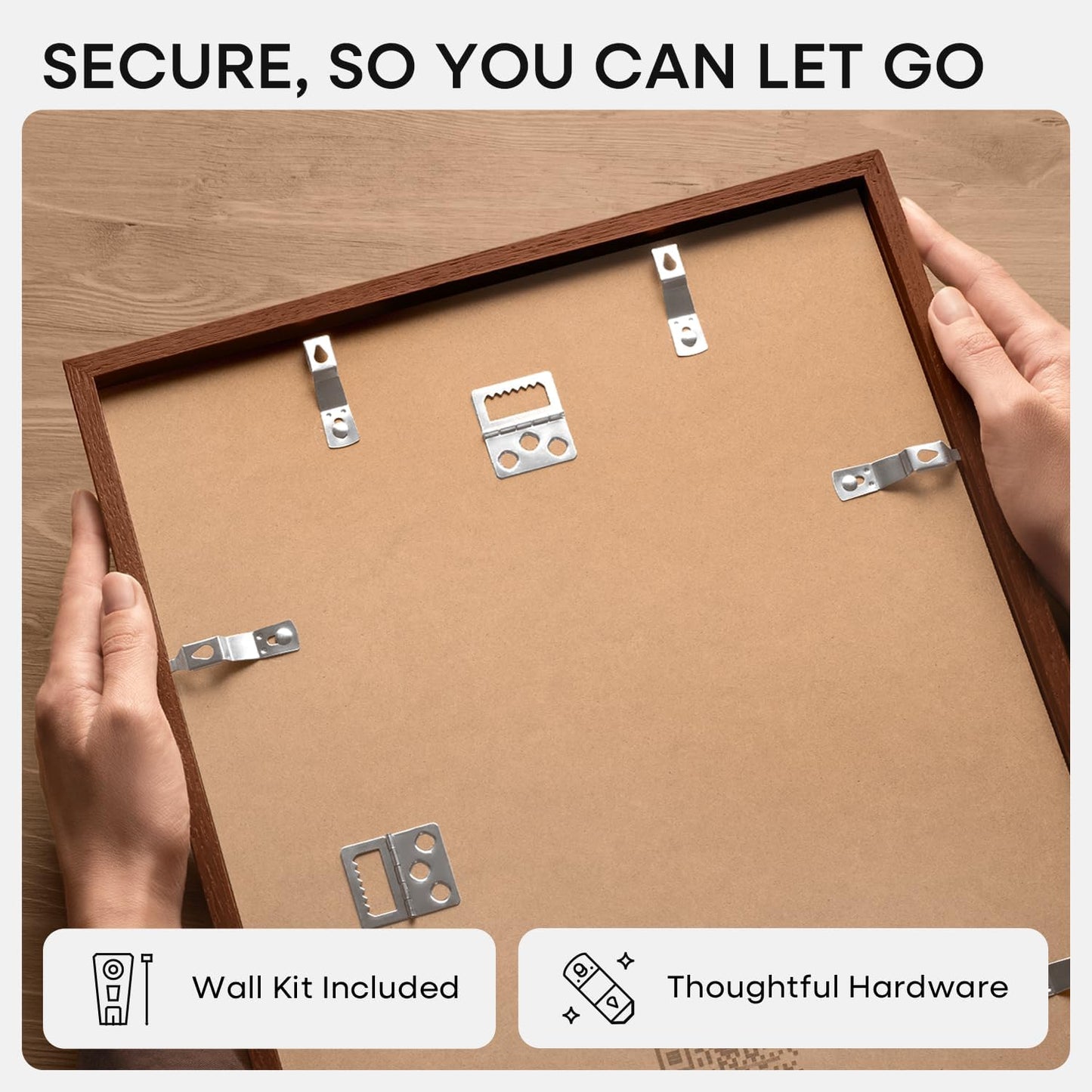 Homeforia 18x24 Walnut Poster Frame, High End Dark Oak 18x24 Brown Wooden Picture Frames with Mat 16x20, 18 x 24 Wood Frame Matted to 16 by 20, 24x18 Hanging Frames, Tempered Glass, Wall Kit, Set of 1